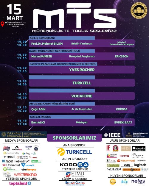 IEEE İstanbul Üniversitesi-Cerrahpaşa Aracılığı Ile Gerçekleştirilecek Olan Mühendislikte Topuk Sesleri (MTS’22) 15 Mart Tarihinde Sizler İle Buluşacak. 1