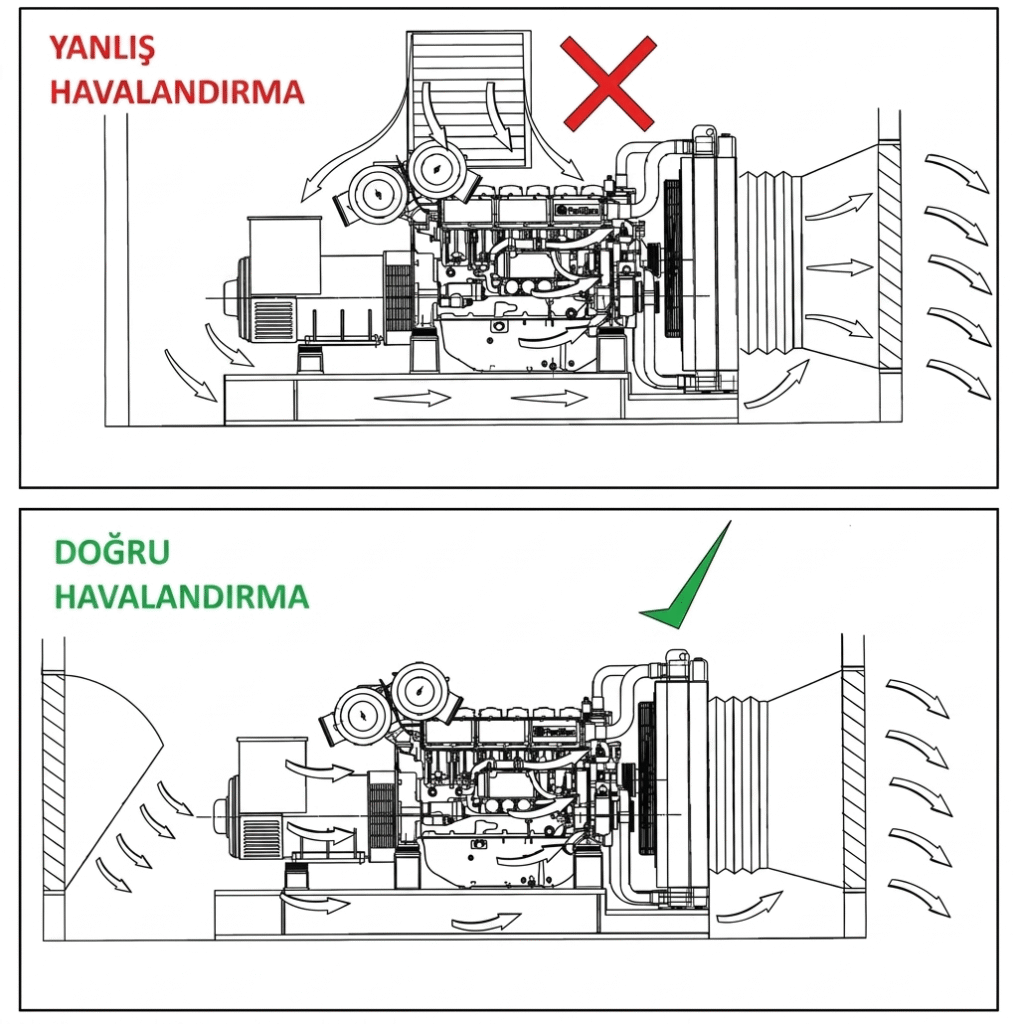 jeneratör havalandırması